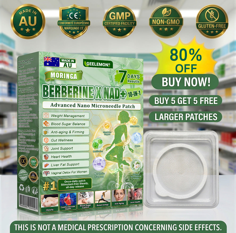 Geelemon® 𝗠𝗼𝗿𝗶𝗻𝗴𝗮 × 𝗕𝗲𝗿𝗯𝗲𝗿𝗶𝗻𝗲 × 𝗔𝗠𝗣𝗞 𝟭𝟬-𝗶𝗻-𝟭 𝗠𝗲𝘁𝗮𝗯𝗼𝗹𝗶𝗰 𝗦𝘂𝗽𝗽𝗼𝗿𝘁 𝗡𝗮𝗻𝗼 𝗠𝗶𝗰𝗿𝗼𝗻𝗲𝗲𝗱𝗹𝗲 𝗣𝗮𝘁𝗰𝗵 (𝐉𝐮𝐬𝐭 𝐨𝐧𝐜𝐞 𝐚 𝐝𝐚𝐲, 𝐯𝐢𝐬𝐢𝐛𝐥𝐞 𝐜𝐡𝐚𝐧𝐠𝐞𝐬 𝐢𝐧 𝟕 𝐝𝐚𝐲𝐬） ✅ 𝐅𝐨𝐫 𝐨𝐛𝐞𝐬𝐢𝐭𝐲, 🅛🅞🅞🅢🅔 🅢🅚🅘🅝,𝐝𝐢𝐚𝐛𝐞𝐭𝐞𝐬, 𝐬𝐥𝐞𝐞𝐩 𝐚𝐩𝐧𝐞𝐚, 𝐣𝐨𝐢𝐧𝐭 𝐢𝐬𝐬𝐮𝐞𝐬, 𝐚𝐧𝐝 𝐦𝐨𝐫𝐞🌟